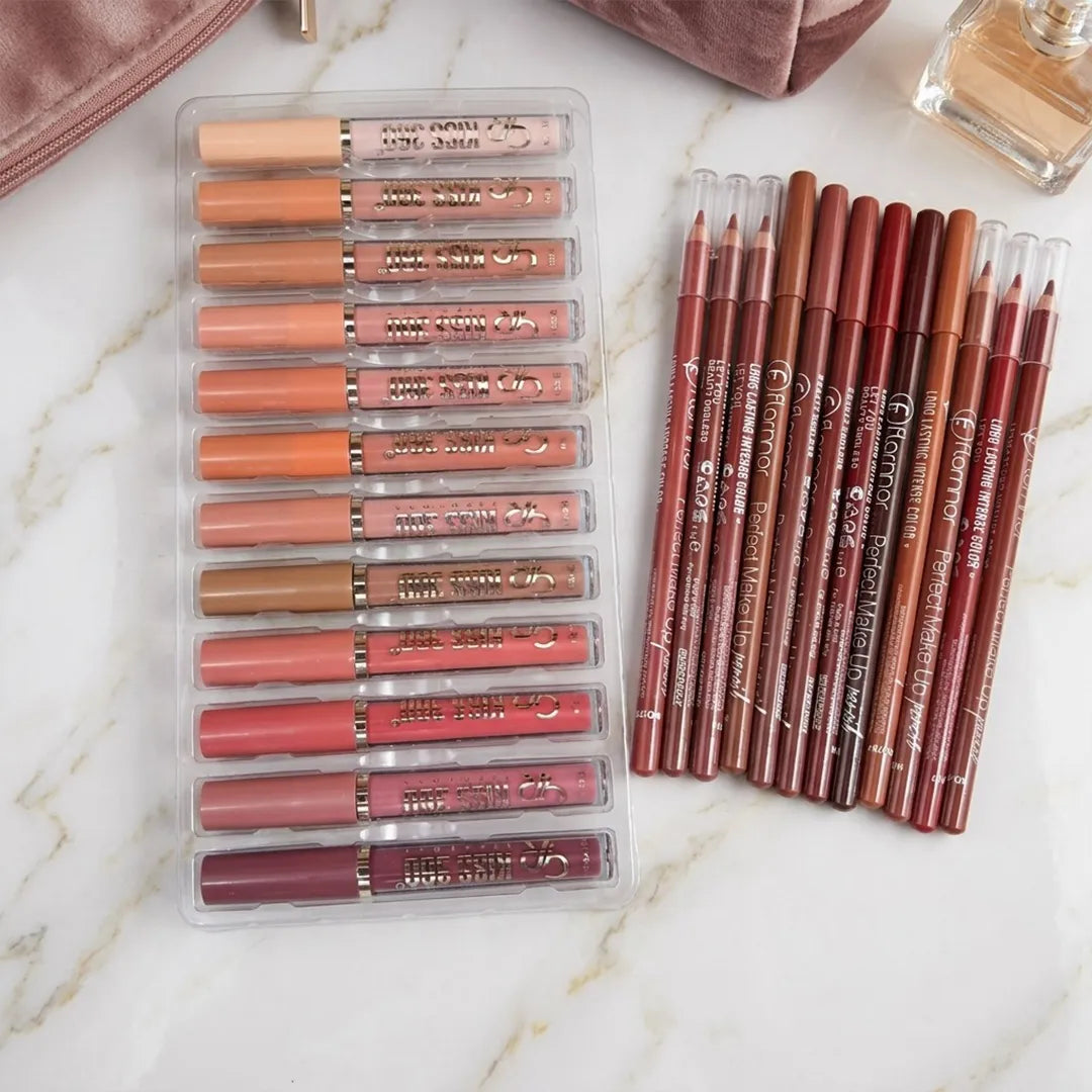 Compact and travel friendly lip makeup gift set for beauty enthusiasts