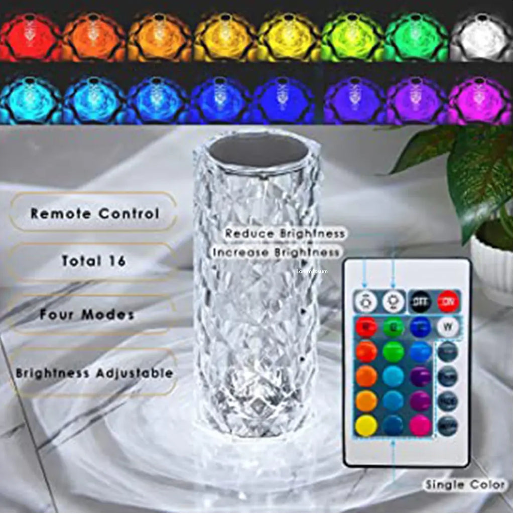 16 color crystal lamp touch control