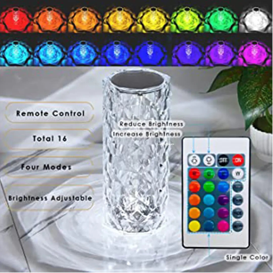 16 color crystal lamp touch control