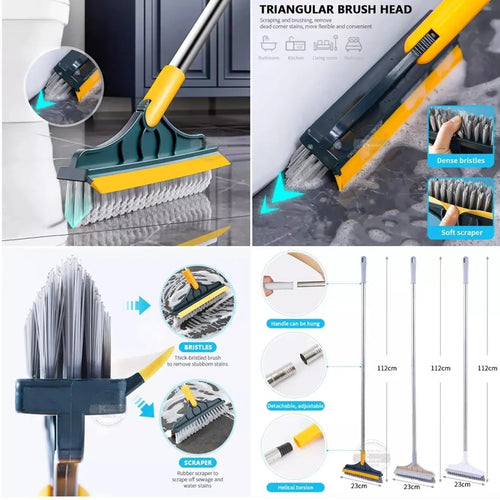 2 in 1 broom wiper dual cleaning tool