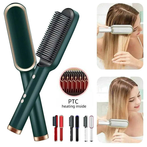 hair straightener brush for smooth styling