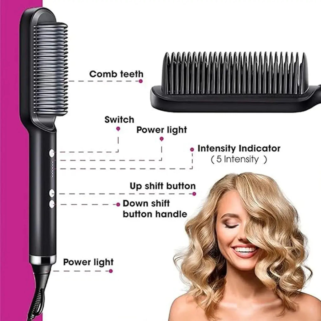 fast heating hair straightening brush for smooth hair