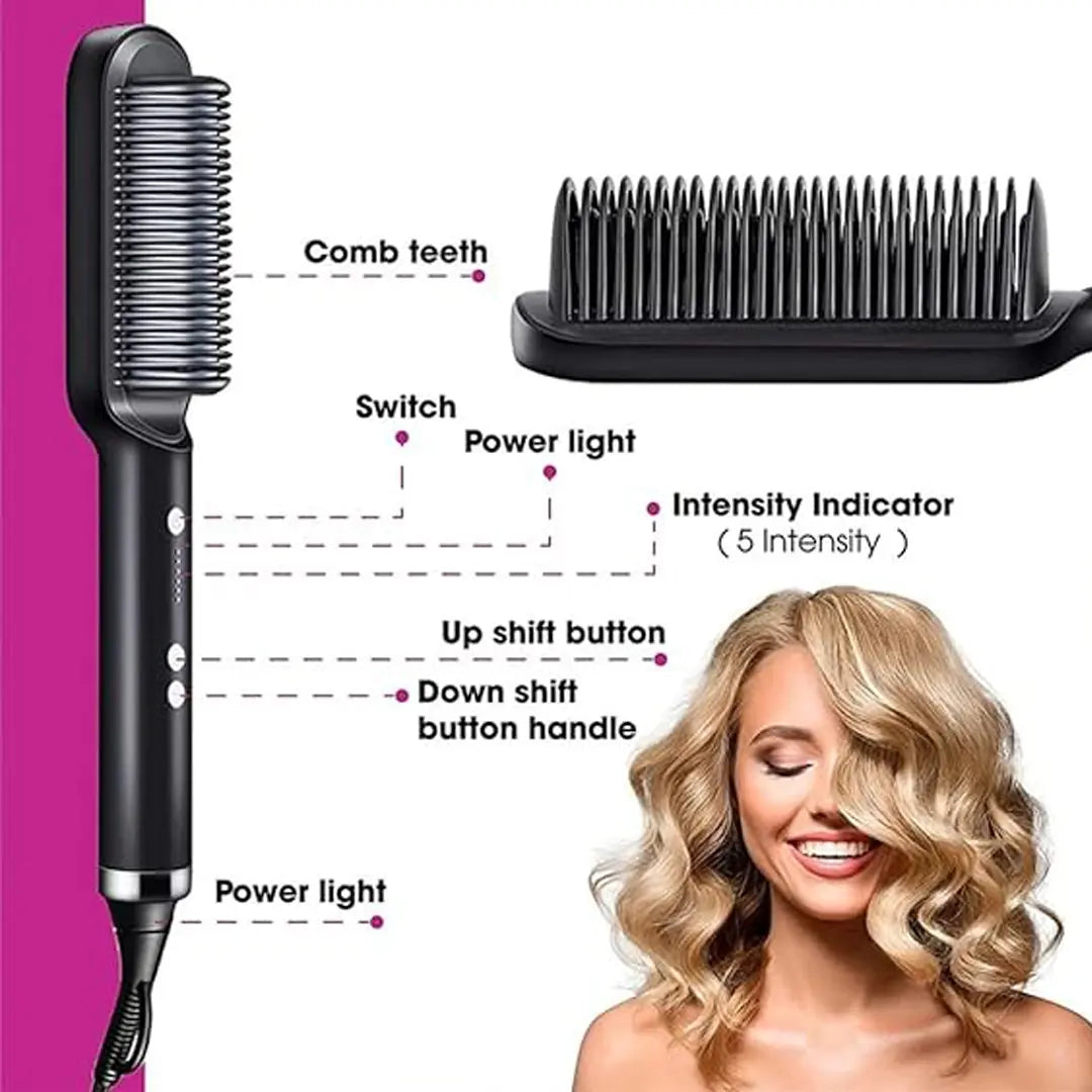 fast heating hair straightening brush for smooth hair