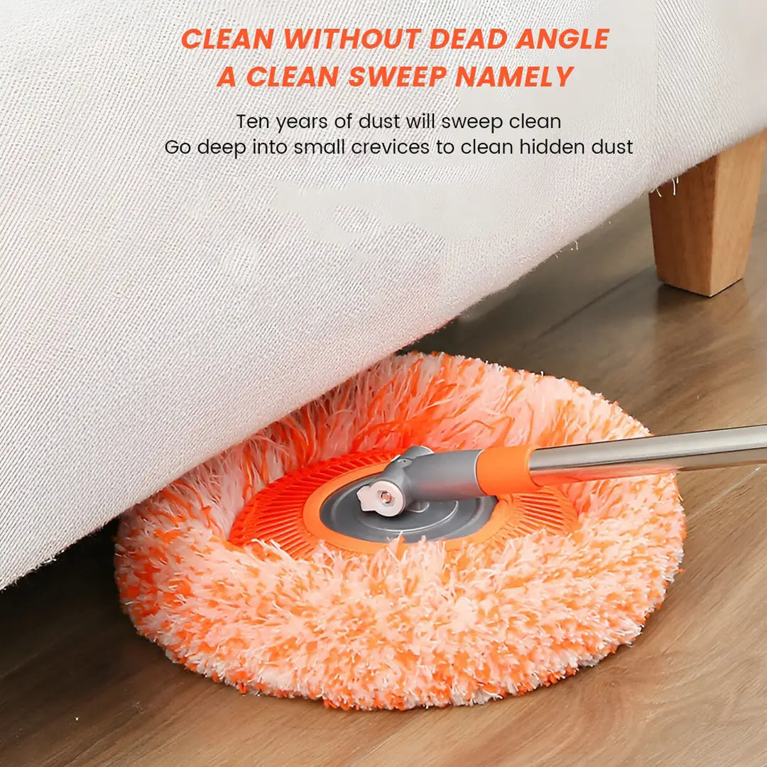 rotating mop head for corner cleaning 