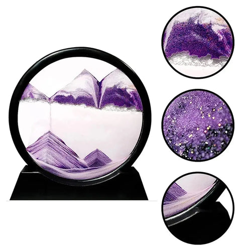 sandscape painting mountain sand timer lamp