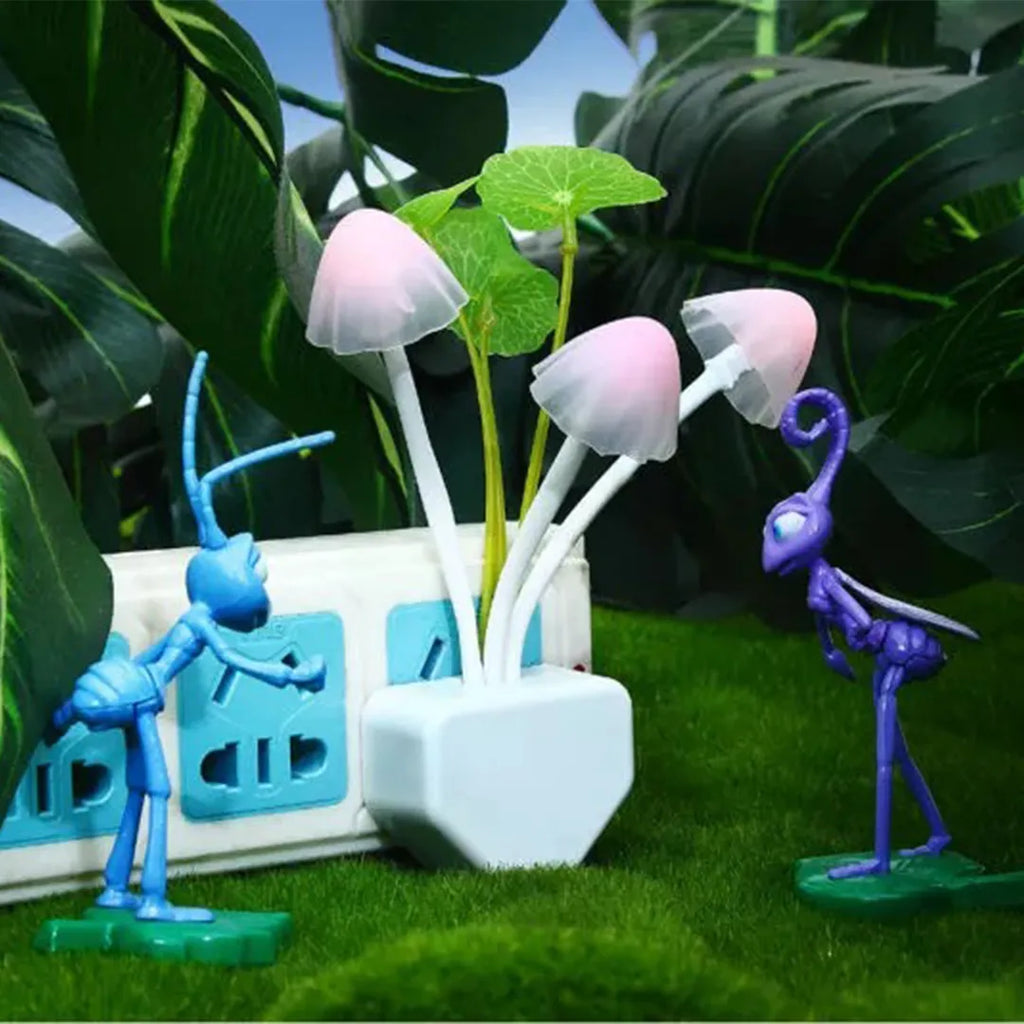 Decorative mushroom LED desk and bedside lamp with colorful light