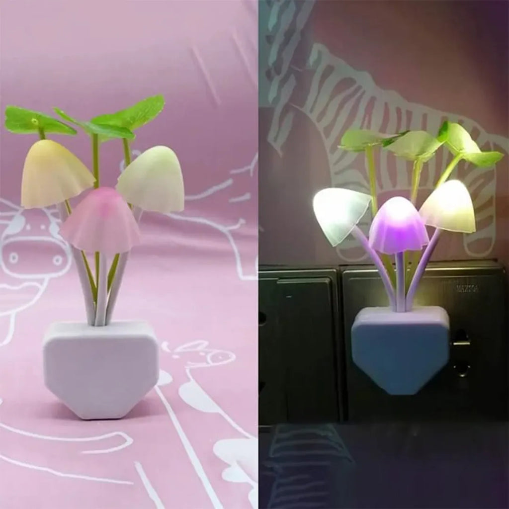 Automatic brightness mushroom night lamp for bedroom and bedside table