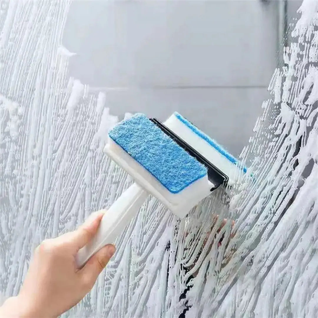 Foam and Rubber Squeegee Glass Cleaner for Home