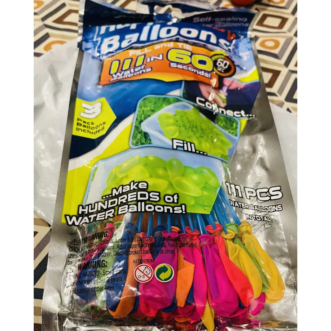 Self sealing water bombs for birthday parties and outdoor water games
