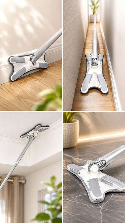 X-Type Flat Microfiber Mop 360 Squeeze