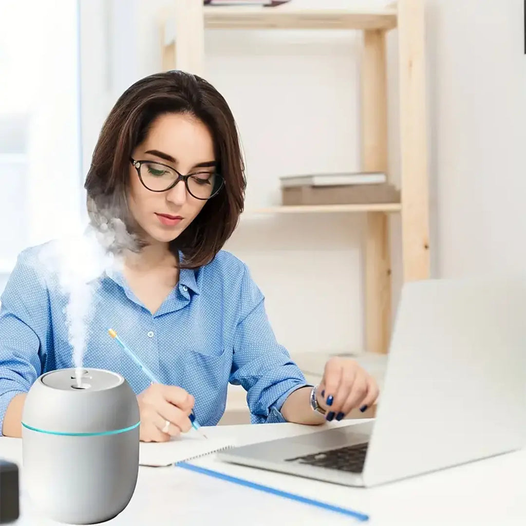 essential oil diffuser with warm led light