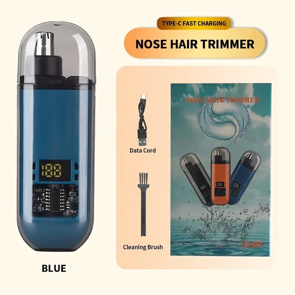 painless nose trimmer with stainless steel blades