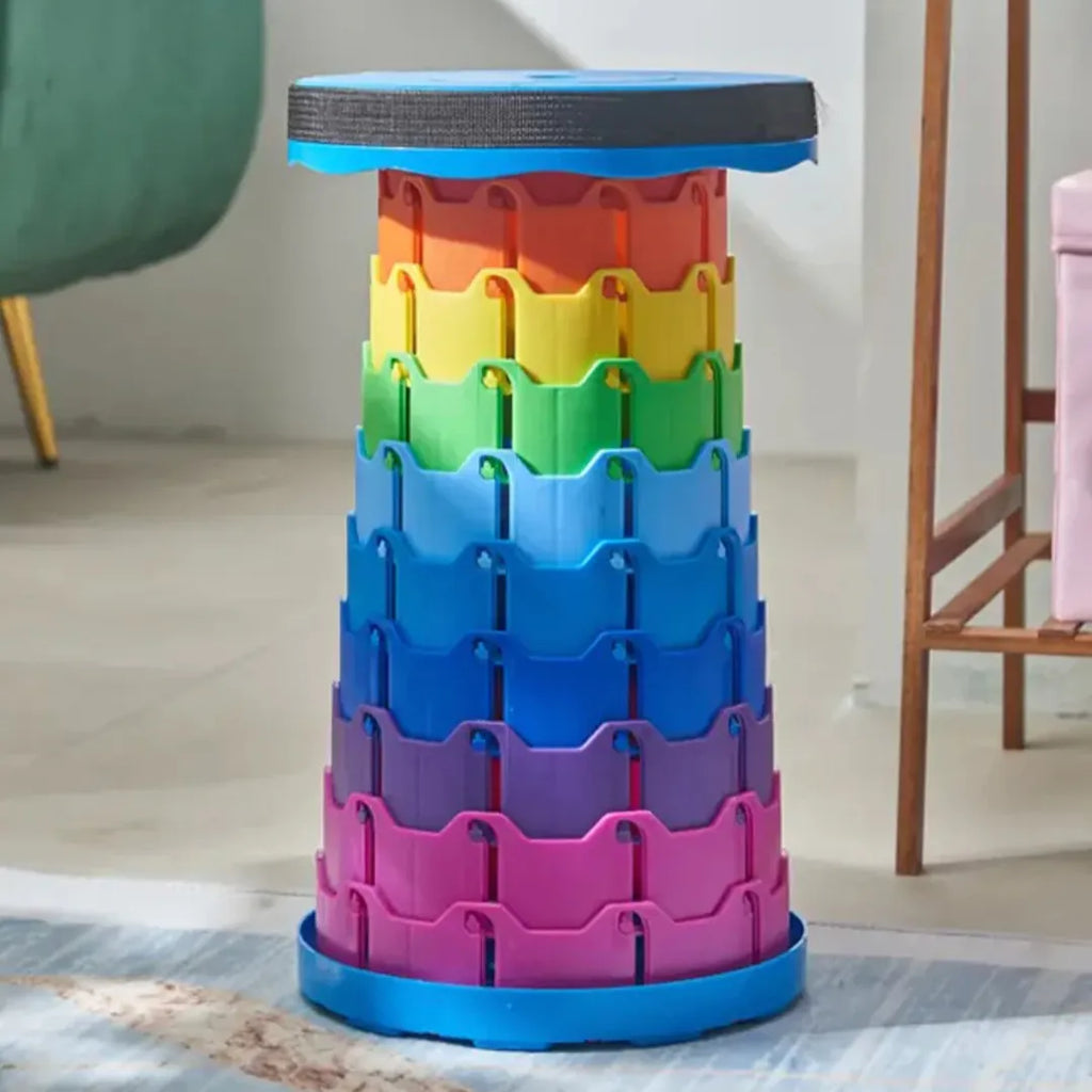 Compact telescopic travel stool for convenient portable seating