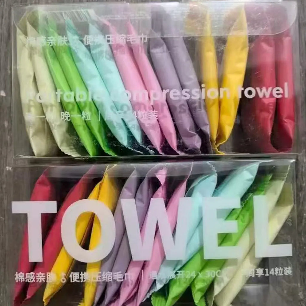 compressed beauty towel square wipes