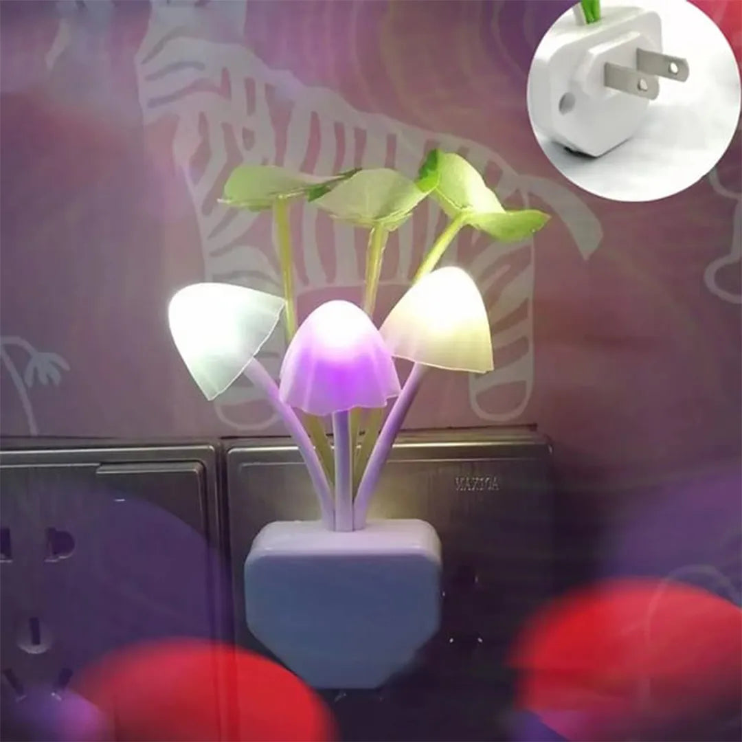 7 color changing mushroom bedside lamp with decorative LED lighting