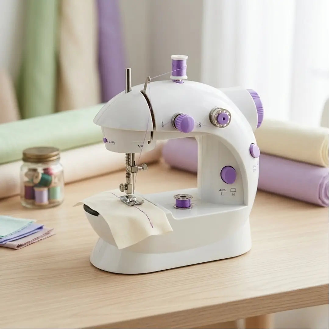 portable sewing machine double thread