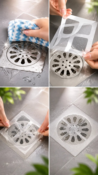 Drain Hair Catcher Stickers Pack of 10