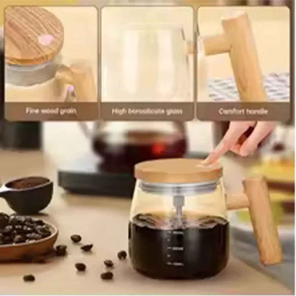 electric self mixing cup for coffee and milk