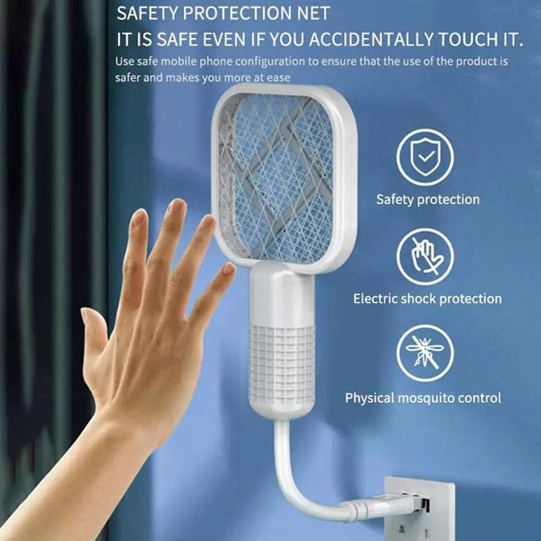 electric mosquito racket with night light usb rechargeable