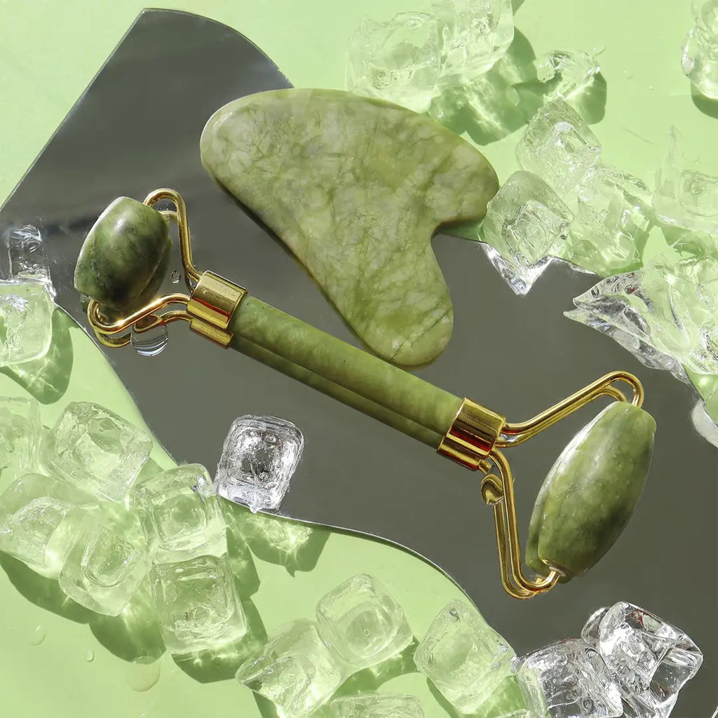 natural jade skincare massage tools