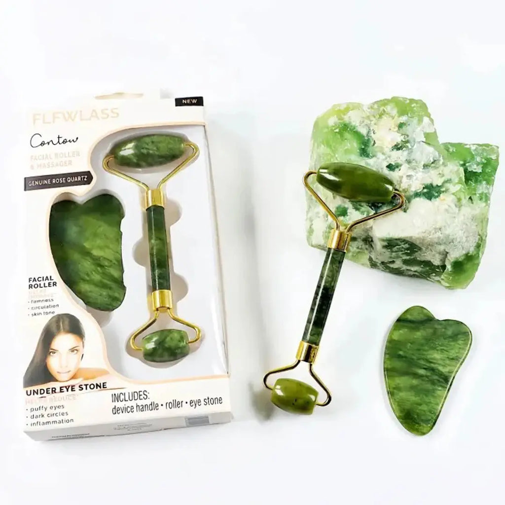 jade face roller beauty tool
