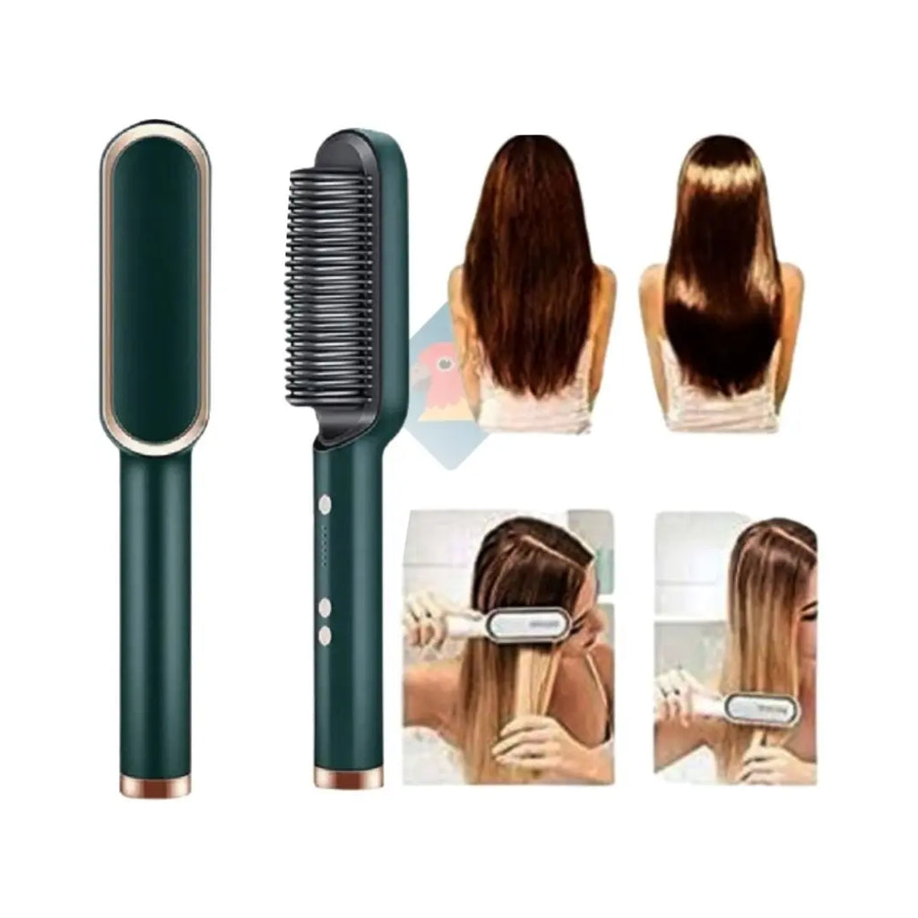 electric hair comb for straightening and curling