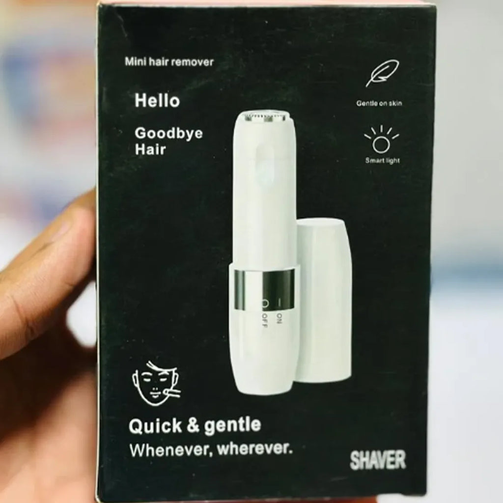 Mini hair remover with smart light and protective cap for travel