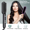 2 in 1 hair straightening brush electric comb