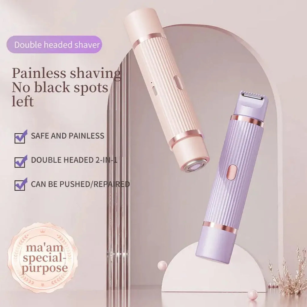 Waterproof rechargeable women's body hair remover with ceramic blade