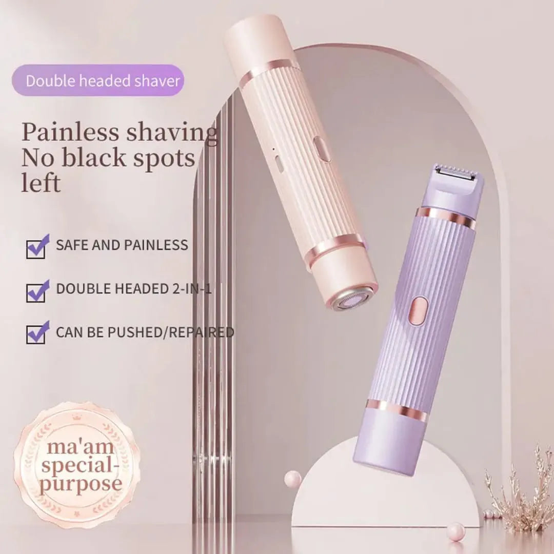 Waterproof rechargeable women's body hair remover with ceramic blade