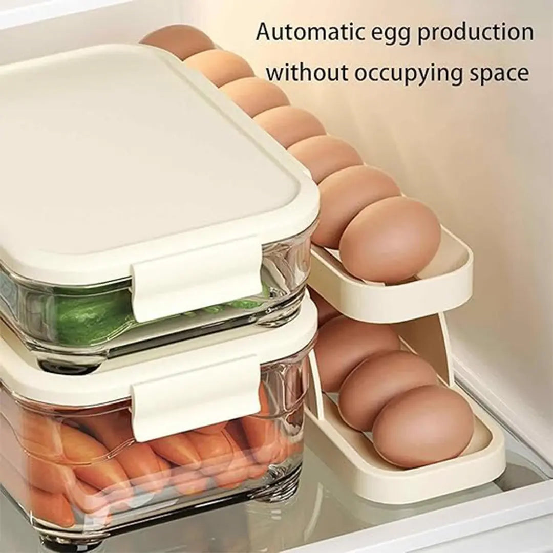Fridge Egg Organizer 15 Grid Storage Box