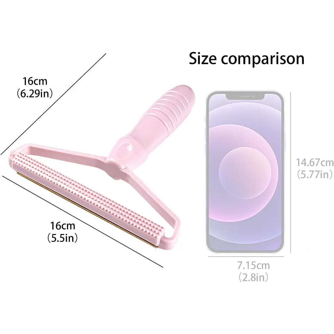 double sided lint brush for fabric care