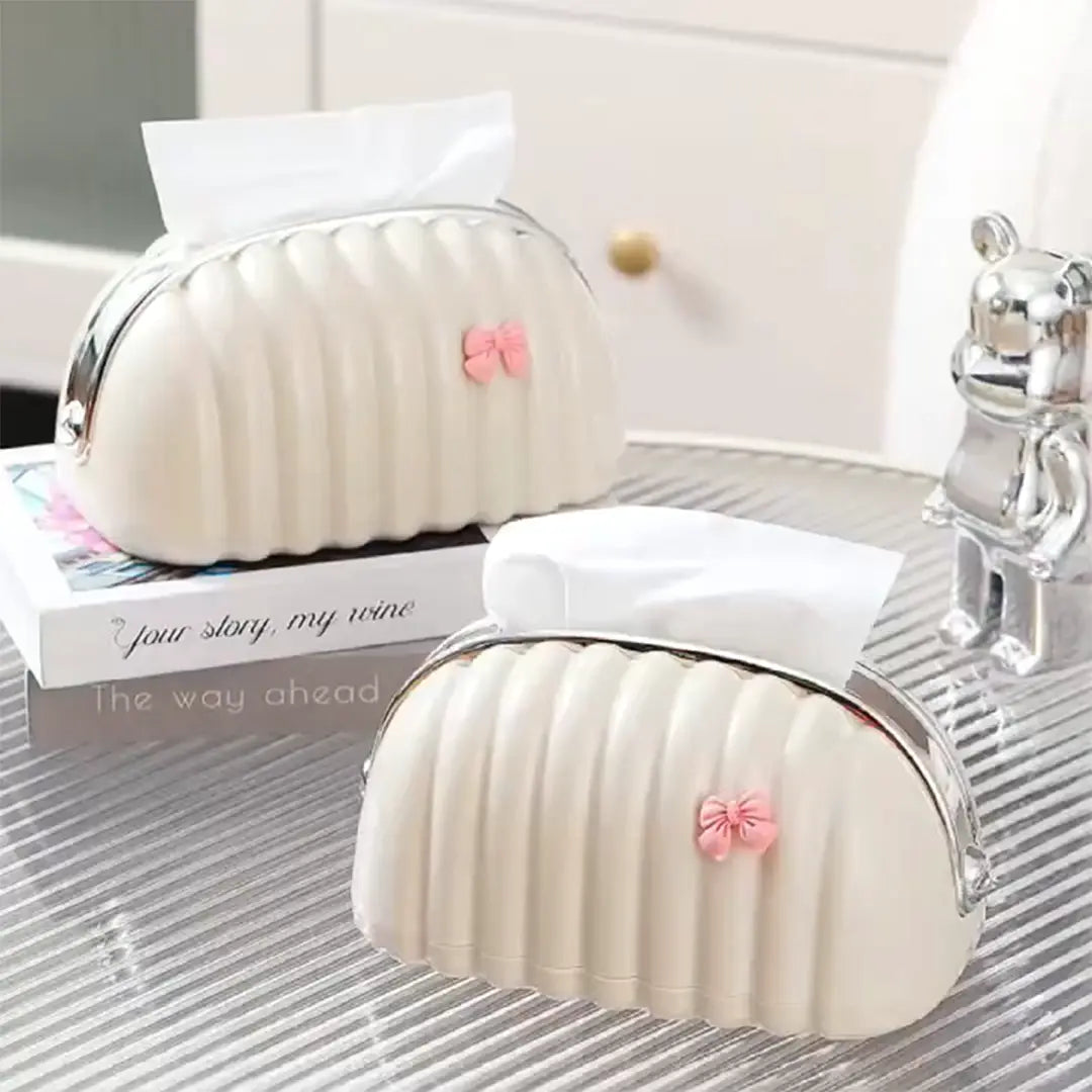 luxury shell shape tissue box holder