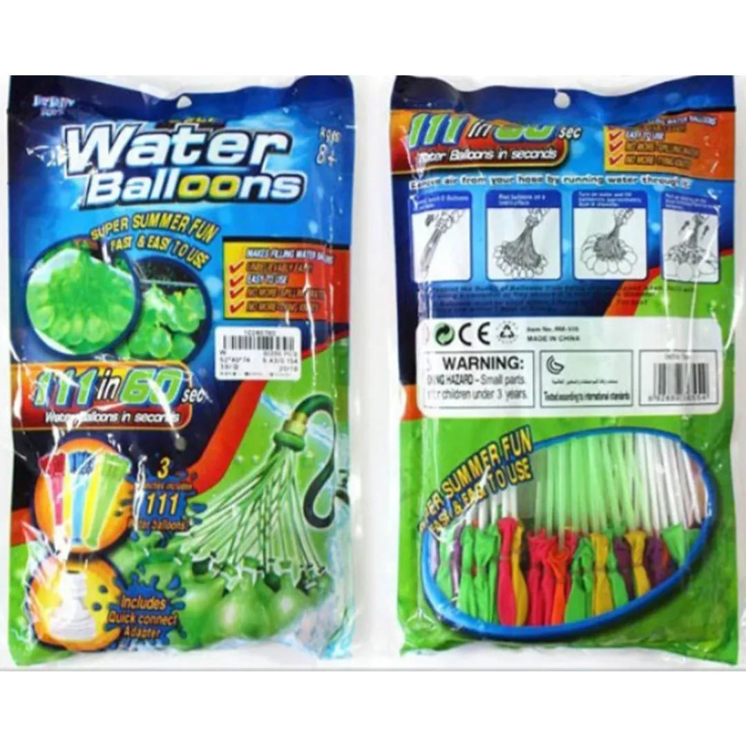 Biodegradable natural latex water balloons in vibrant multicolor assortment 