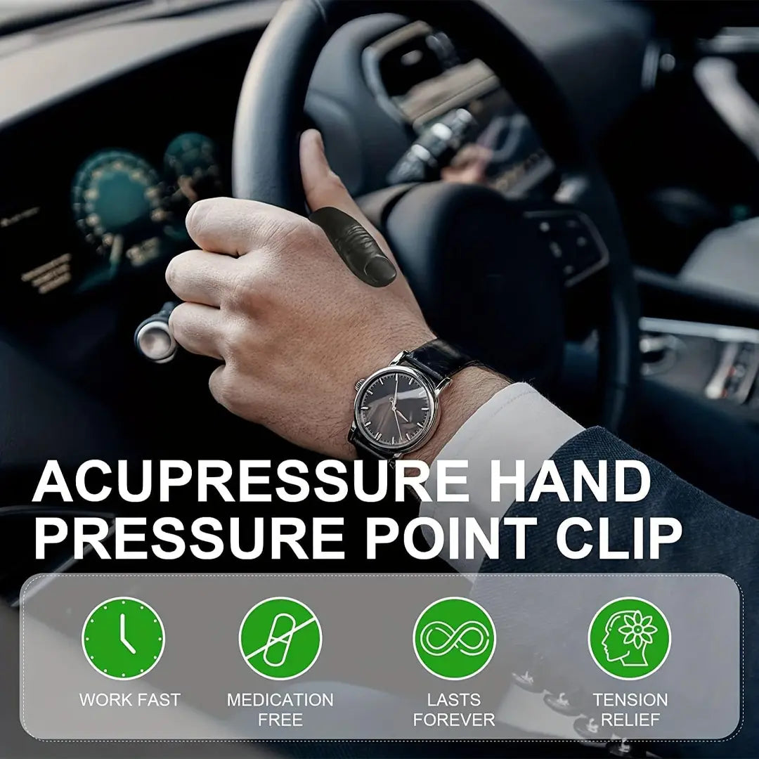 LI4 pressure point hand clip for migraine relief