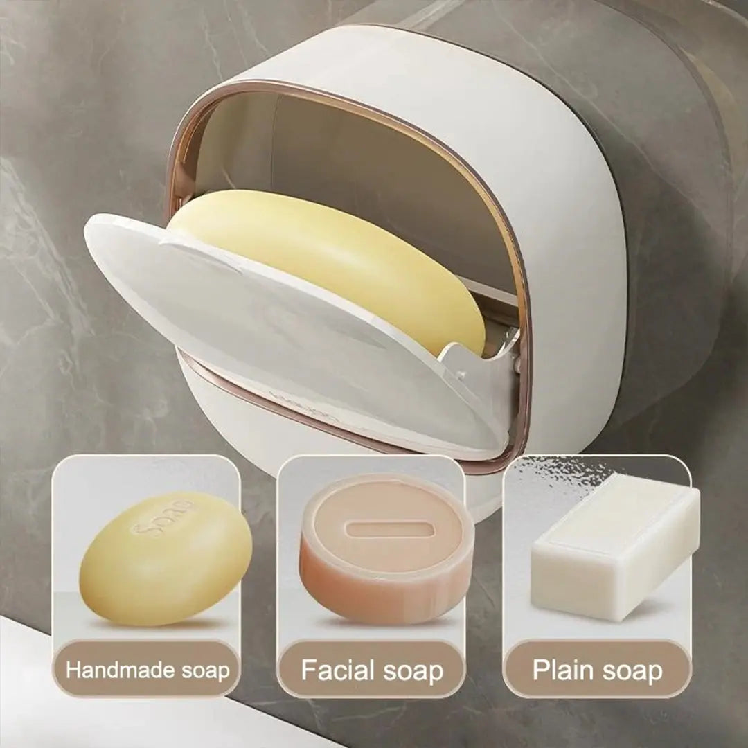 Punch Free Soap Dish with Drain Design