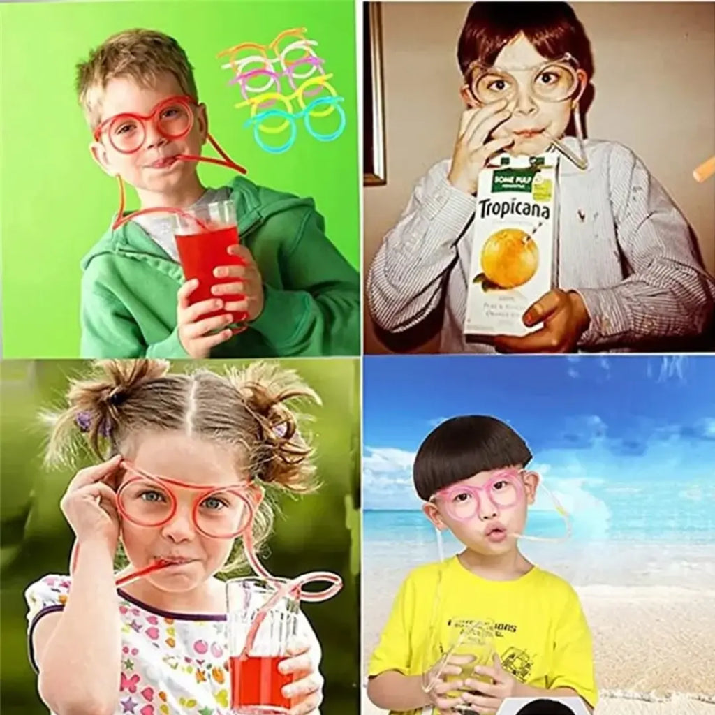 funny silly straw glasses for kids
