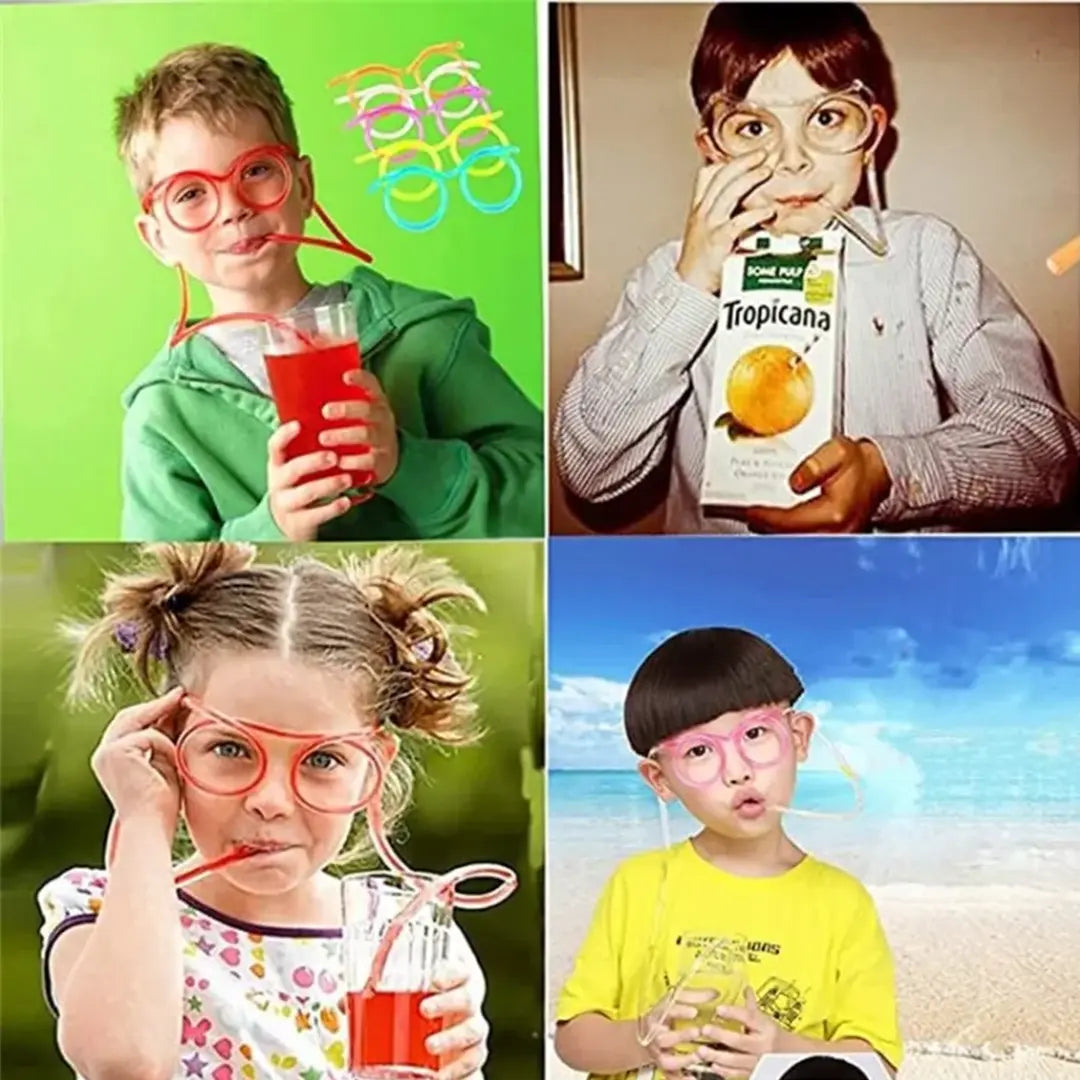 funny silly straw glasses for kids