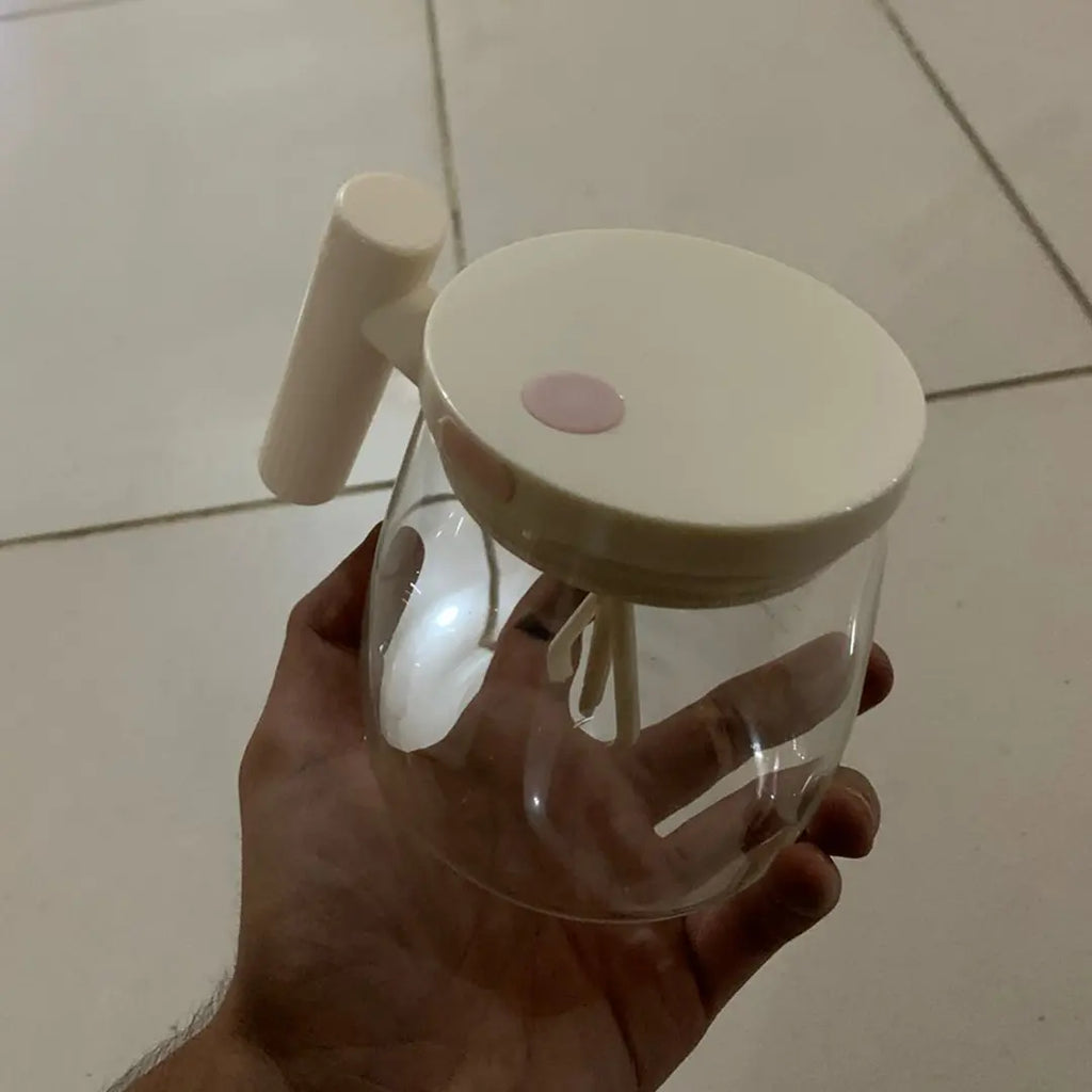 glass self stirring mug waterproof design