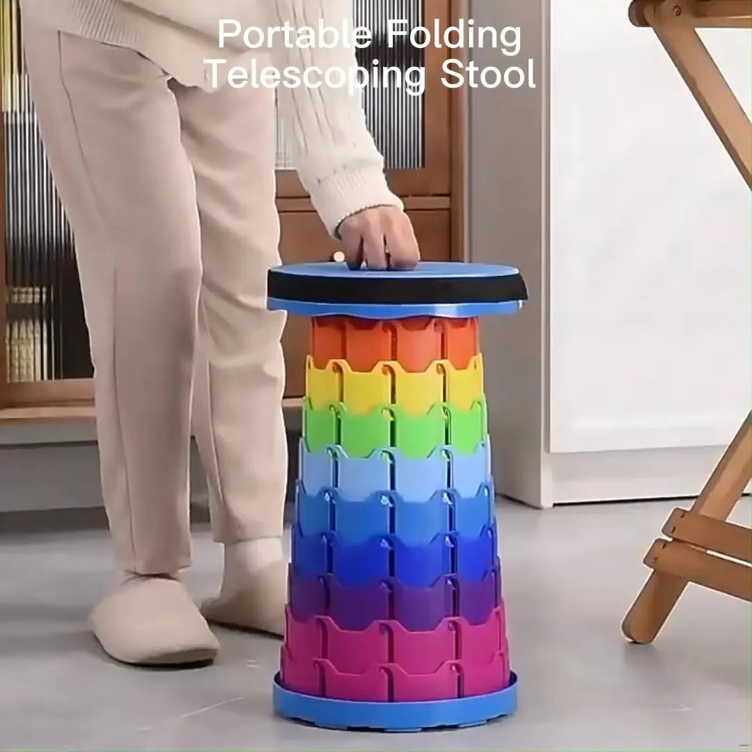 Portable collapsible stool for camping travel fishing and hiking
