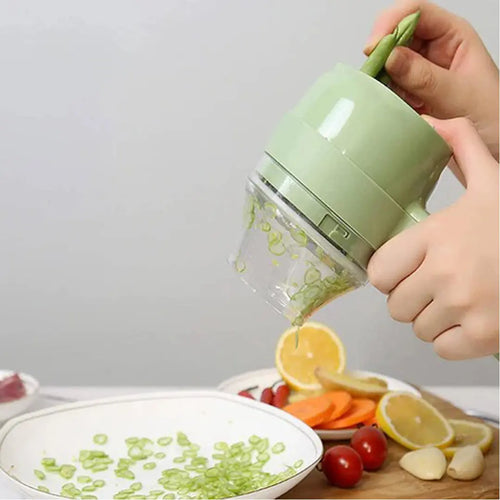 4 in 1 electric vegetable cutter usb rechargeable