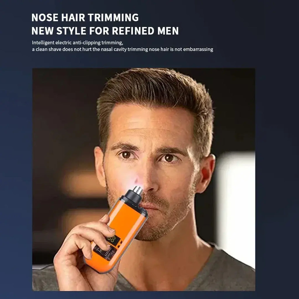 rechargeable nose hair trimmer for safe grooming