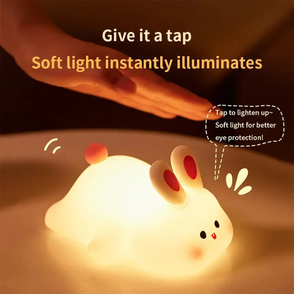 kids bedroom rabbit lamp warm light
