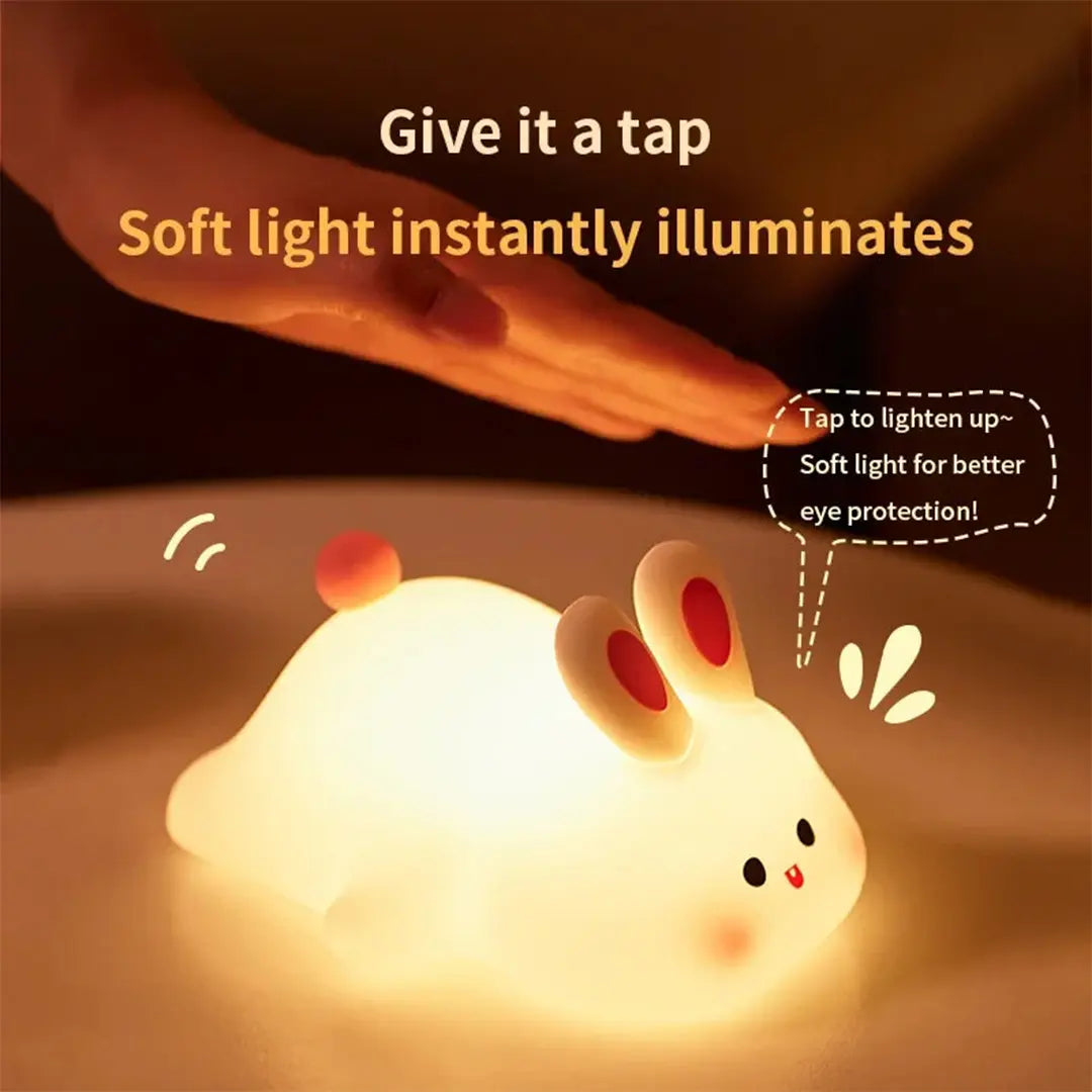kids bedroom rabbit lamp warm light