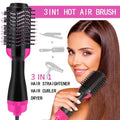 3 in 1 hot air brush hair dryer straightener curler