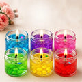 seashell glass tea light candles set