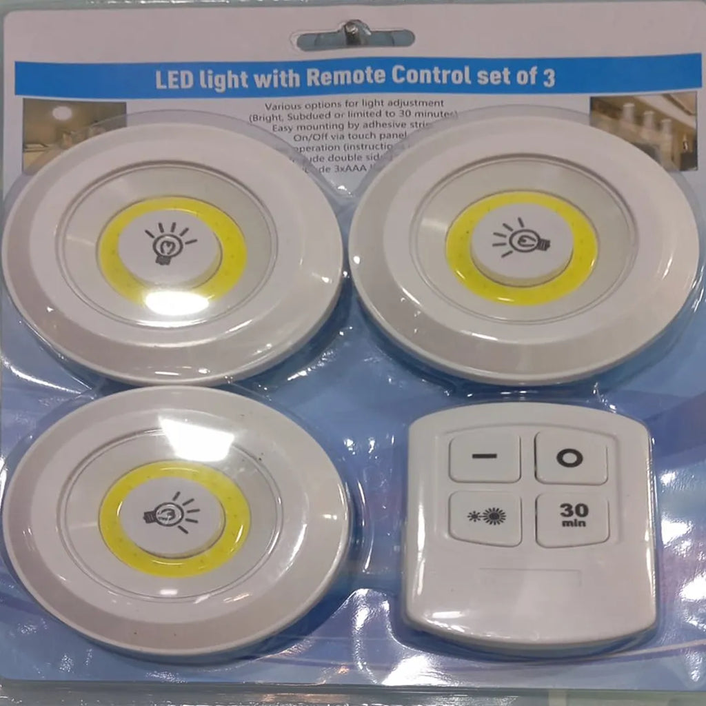Self adhesive wireless LED cabinet lights without wiring or drilling
