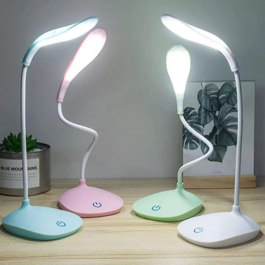 Smart touch rechargeable LED desk lamp with adjustable brightness