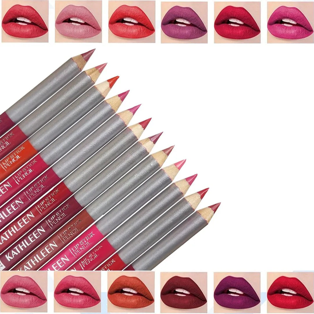 Kathleen high pigmented lip pencil set in beautiful multicolor shades