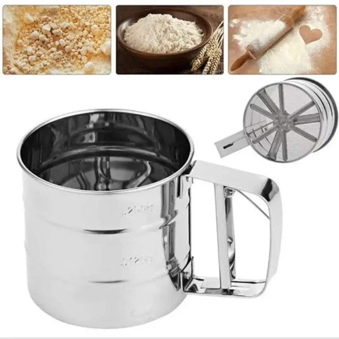 flour sifter for cakes and pastries lump free mixing